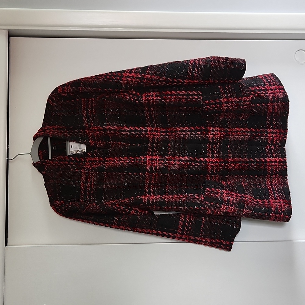 Red & Black Tweed Blazer